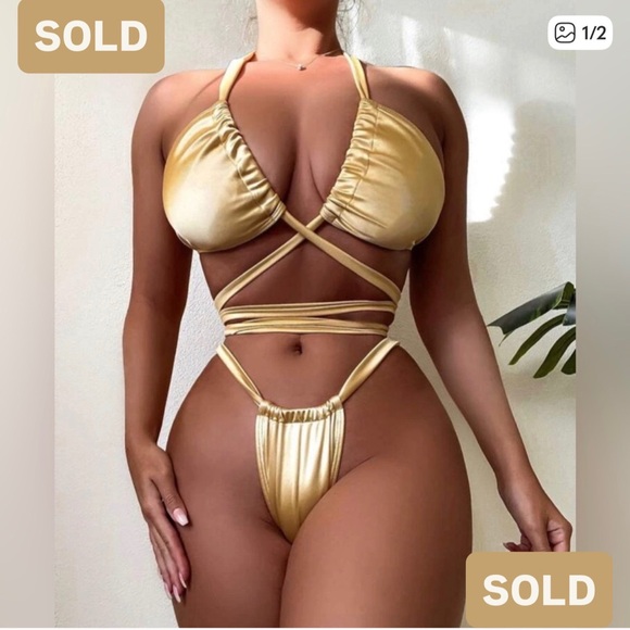 GOLD BIKINI 👙 - Picture 1 of 2